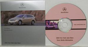 2005 Mercedes-Benz R-Class New York Auto Show Media Information Press Kit