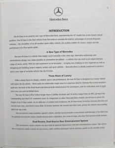 2005 Mercedes-Benz R-Class New York Auto Show Media Information Press Kit