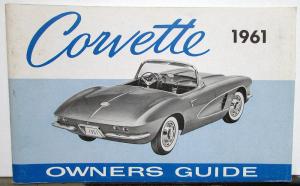1961 Chevrolet Corvette Owners Manual Care & Operation Instructions Original