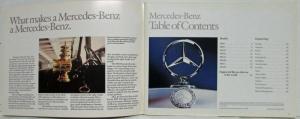 1982 Mercedes-Benz Sales Brochure with Spec Sheet.