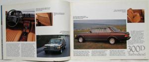 1982 Mercedes-Benz Sales Brochure with Spec Sheet.