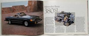 1982 Mercedes-Benz Sales Brochure with Spec Sheet.