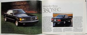 1982 Mercedes-Benz Sales Brochure with Spec Sheet.