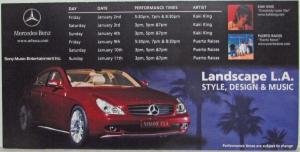 2003 Mercedes-Benz LA Auto Show Performance Info Card
