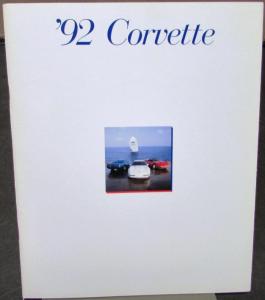 1992 Chevrolet Corvette Dealer Prestige Sales Brochure Coupe Convertible ZR1