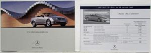 2005 Mercedes-Benz CLK-Class Convertibles Sales Brochure with Specs Folder
