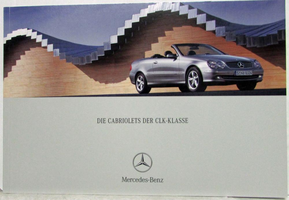 2004 Mercedes-Benz CLK-Class Convertibles Sales Brochure - German Text
