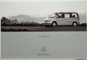 2001 Mercedes-Benz Class V Sales Brochure - Italian Text