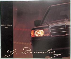 1986 Mercedes-Benz 2.3-16 Sedan Large Sales Brochure