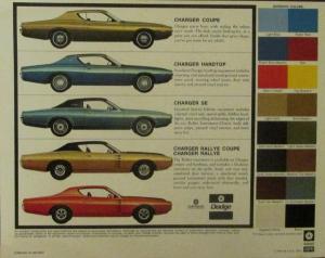 1972 Dodge Charger Coupe Hardtop SE Rallye Sales Brochure
