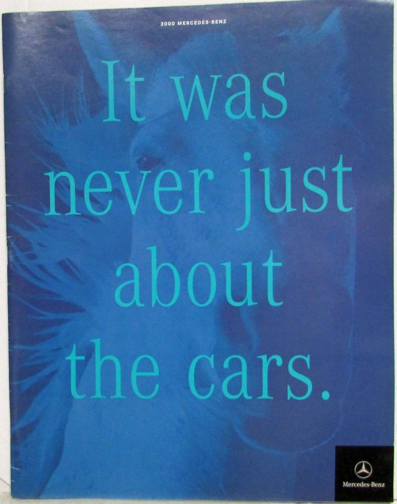 2000 Mercedes-Benz Never Just About the Cars Oversized Sales Brochure