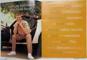 1999 Mercedes-Benz What Is So Great About Mercedes Oversized Sales Brochure