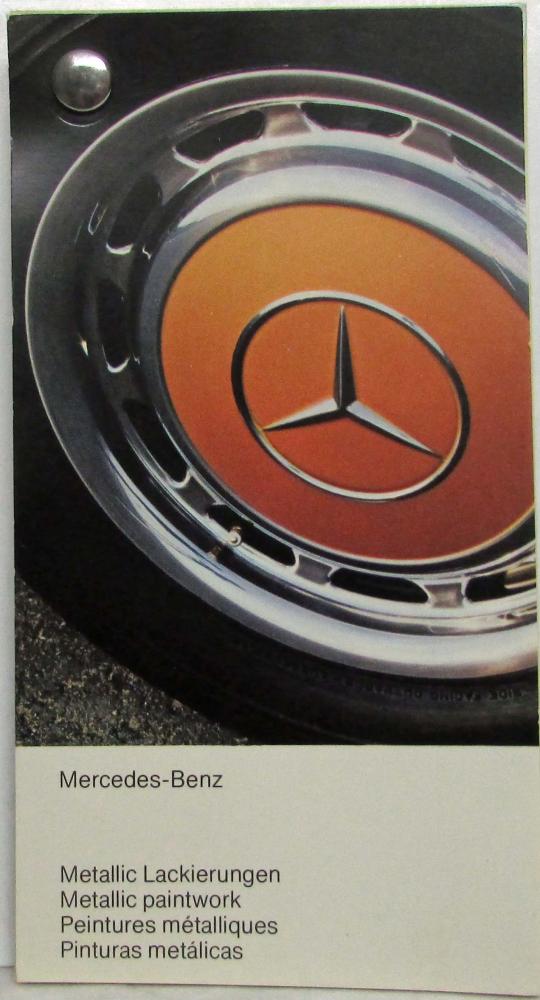 1972-1976 Mercedes-Benz Metallic Paintwork Paint Chip Sample Wheel Swatches