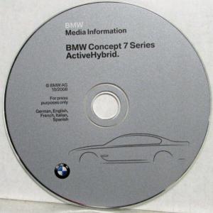 2008 BMW Concept 7 Series ActiveHybrid Media Information Press CD