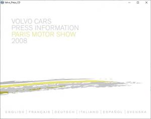 2008 Volvo Cars Paris Motor Show Media Information Press Kit
