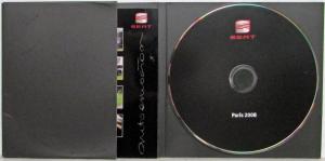 2008 SEAT Paris Motor Show Media Info Press CD in Folder with Thumbnail Sheets