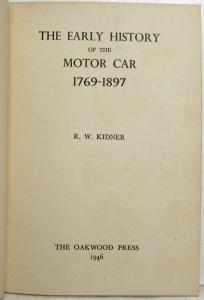 1769-1897 Short History of Mechanical Traction and Travel Book - Part I