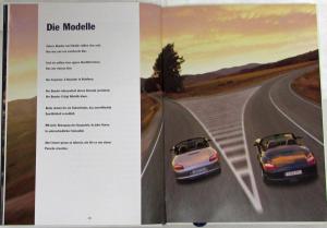 2006 Porsche Boxster Prestige Sales Brochure Hardback Book - German Text