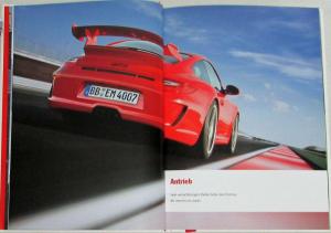 2009 Porsche 911 GT3 Prestige Sales Brochure Hardback Book - German Text