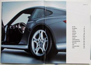 2006 Porsche 911 Small Format Sales Brochure Hardback Book - German Text