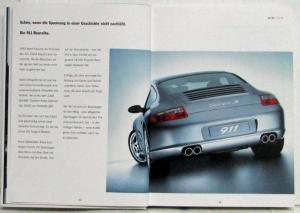 2006 Porsche 911 Small Format Sales Brochure Hardback Book - German Text