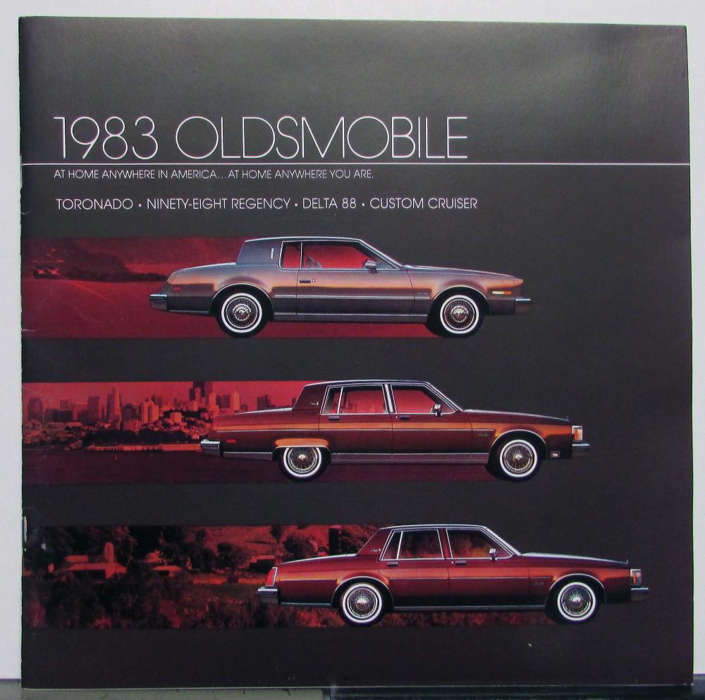 1983 Oldsmobile Toronado Ninety-Eight Delta 88 Custom Cruiser Options Brochure
