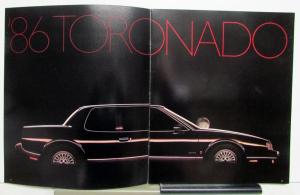 1986 Oldsmobile Toronado Color Options Available Features Sales Brochure