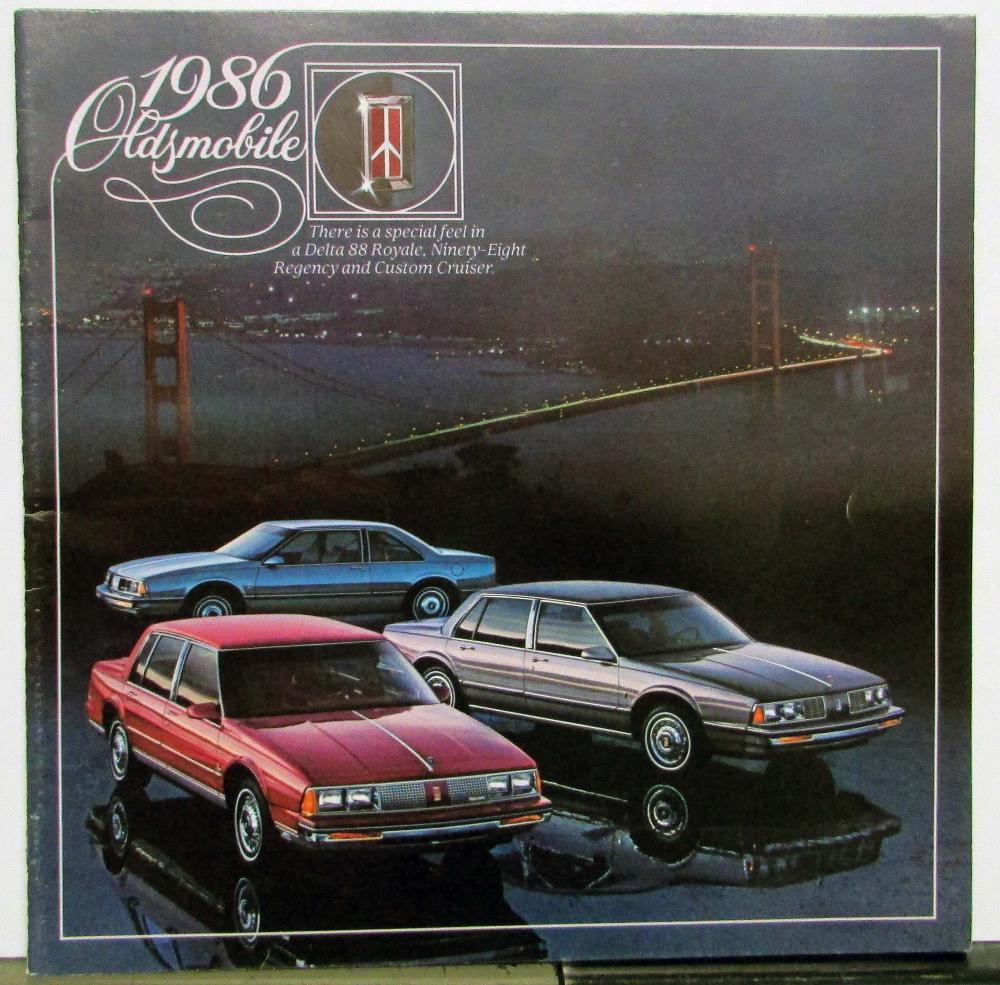 1986 Oldsmobile Delta 88 Royale 98 Regency Custom Cruiser Sales Brochure