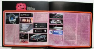 1985 Oldsmobile Calais Firenza Cruiser Options Accessories Sales Brochure