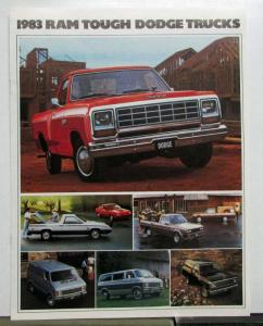 1983 Dodge Ram Trucks Rampage Power Ram 50 Van Wagon Sales Brochure