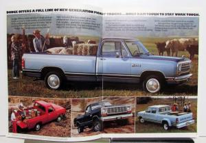 1983 Dodge Ram Trucks Rampage Power Ram 50 Van Wagon Sales Brochure