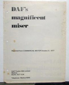 1978 DAF 2300 Magnificent Miser Construction Commercial Motor Reprint UK Market