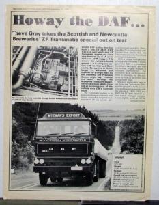 1978 1979 DAF 2800 Tilt Cab Construction Commercial Motor Reprint UK Market