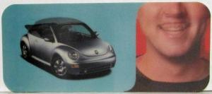 2002 VW Volkswagen Beetle Convertible Linticular Motion Card Advertisement