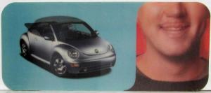 2002 VW Volkswagen Beetle Convertible Linticular Motion Card Advertisement