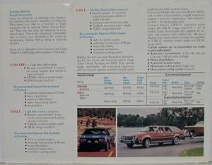 1983 AMC Concord and Eagle Trailer Towing Packages Tri-Fold Sales Folder