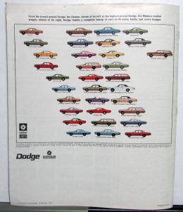 1971 Dodge Full Line Sale Brochure Dart Challenger Charger Coronet Polara Monaco