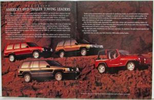 1993 Jeep Trailer Towing Textbook Brochure