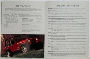 1993 Jeep Trailer Towing Textbook Brochure