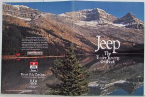 1993 Jeep Trailer Towing Textbook Brochure