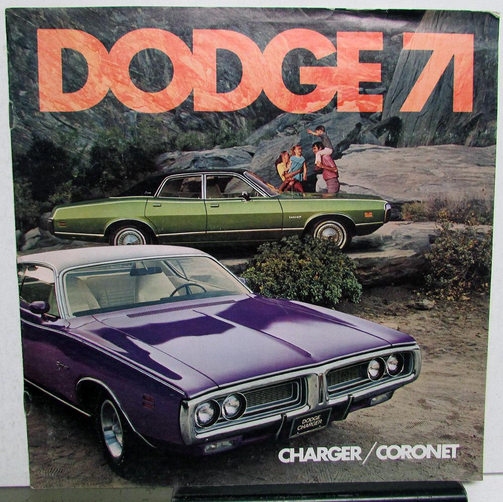 1971 Dodge Original Charger Coronet Sales Brochure 500 SE Super Bee RT Wagons image