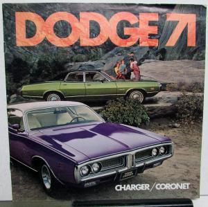 1971 Dodge Original Charger Coronet Sales Brochure 500 SE Super Bee RT Wagons