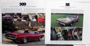 1971 Dodge Original Charger Coronet Sales Brochure 500 SE Super Bee RT Wagons