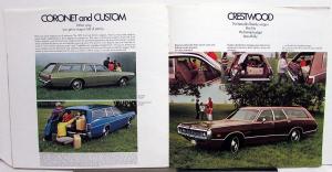 1971 Dodge Original Charger Coronet Sales Brochure 500 SE Super Bee RT Wagons