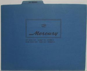 1967 Mercury Media Information Photo and Copy Release Press Kit Folder
