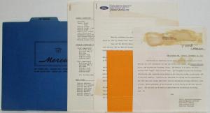 1967 Mercury Media Information Photo and Copy Release Press Kit Folder