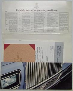 1990 Rolls-Royce Media Information Press Kit