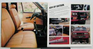 1981 Datsun Trucks King Cab Long Bed Lil Hustler Specifications Sales Brochure