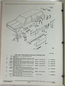 1991-1993 GMC Chevrolet ST Light Truck Illustration Book S-10 S-15 Jimmy Blazer