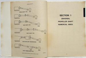 1980 General Motors Propeller Shaft Parts Book - Medium and Heavy Duty Trucks